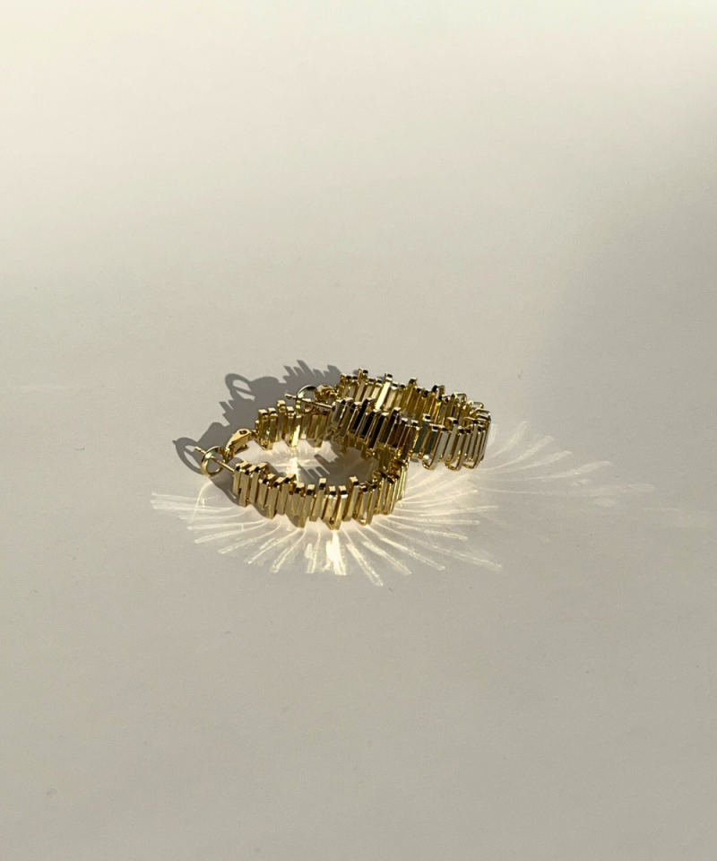 GOLD SÜTUN HALKA KÜPE